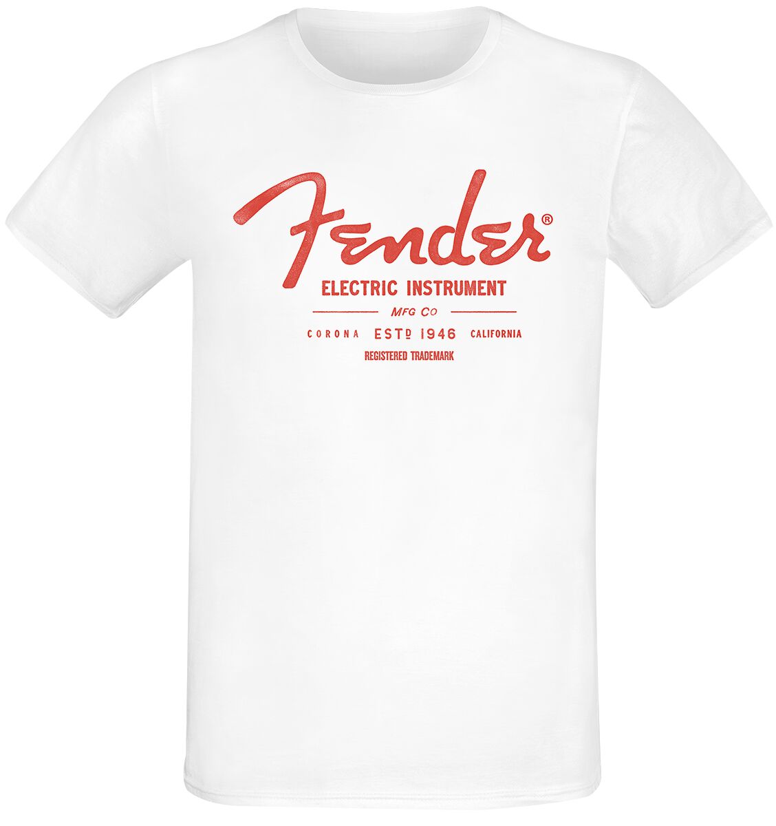 fender t-shirt - electric instrument - s bis xxl - fÃ¼r mÃ¤nner - grÃ¶ÃŸe s - - lizenziertes merchandise! weiÃŸ