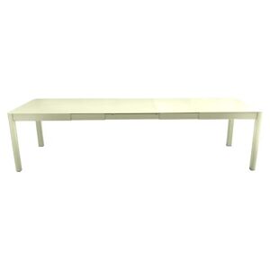 fermob ribambelle tisch mit 3 einlegeplatten aus aluminium 149/299x100 cm lindgrÃ¼n