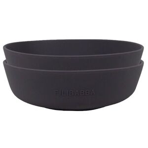 Filibabba Schüssel - 2er-pack - Silikon - Stone Grey - Filibabba - One Size - Schüsseln
