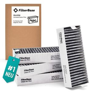 Filterbase® Clean Air Aktivkohlefilter 4 Stück - Filter Set Passend Für Bsh