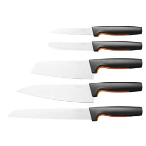 Fiskars Messerset, 5 KÜchenmesser + SparschÄler + MesserschÄrfer, Messern Messer