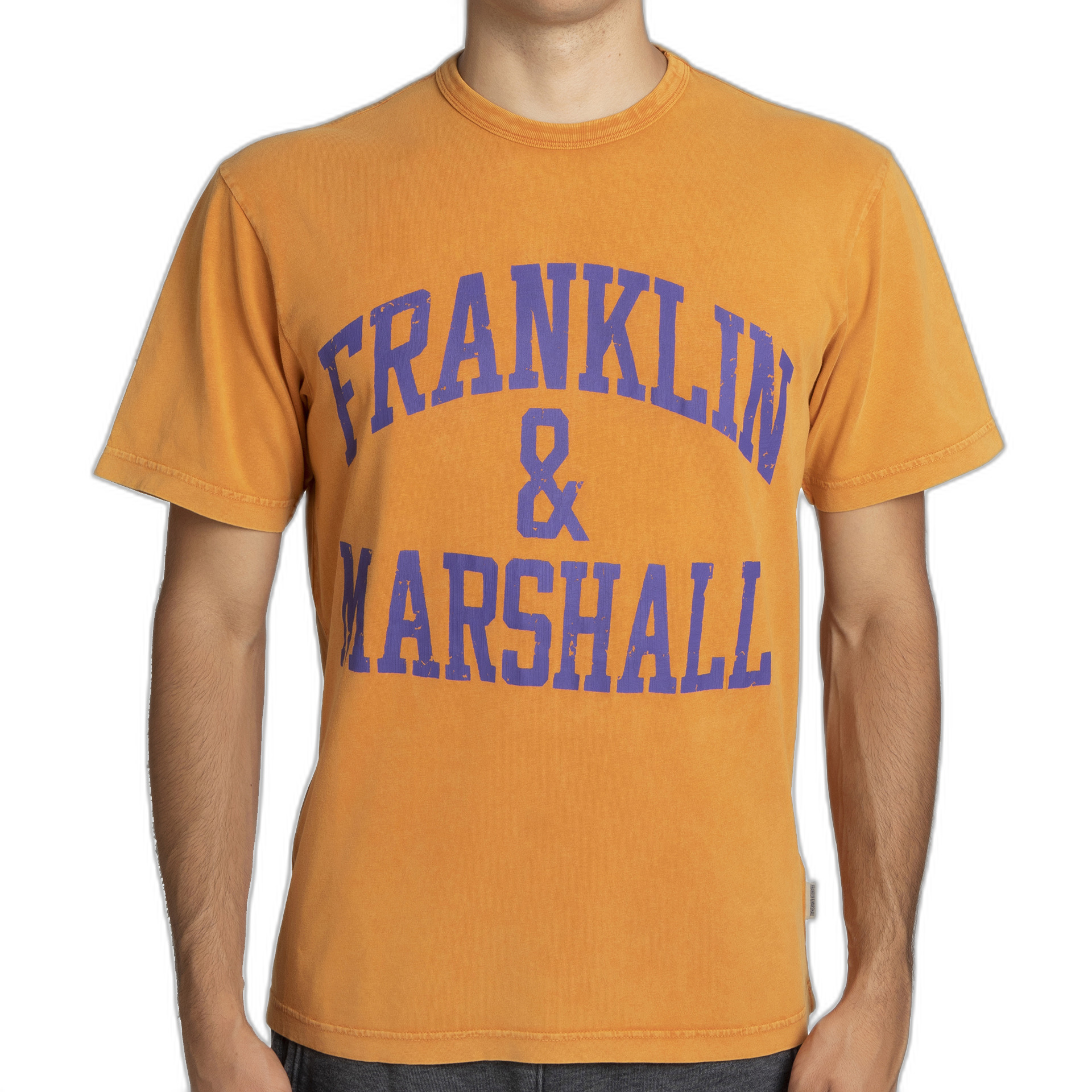franklin & marshall t-shirt mit kurzen Ã„rmeln orange
