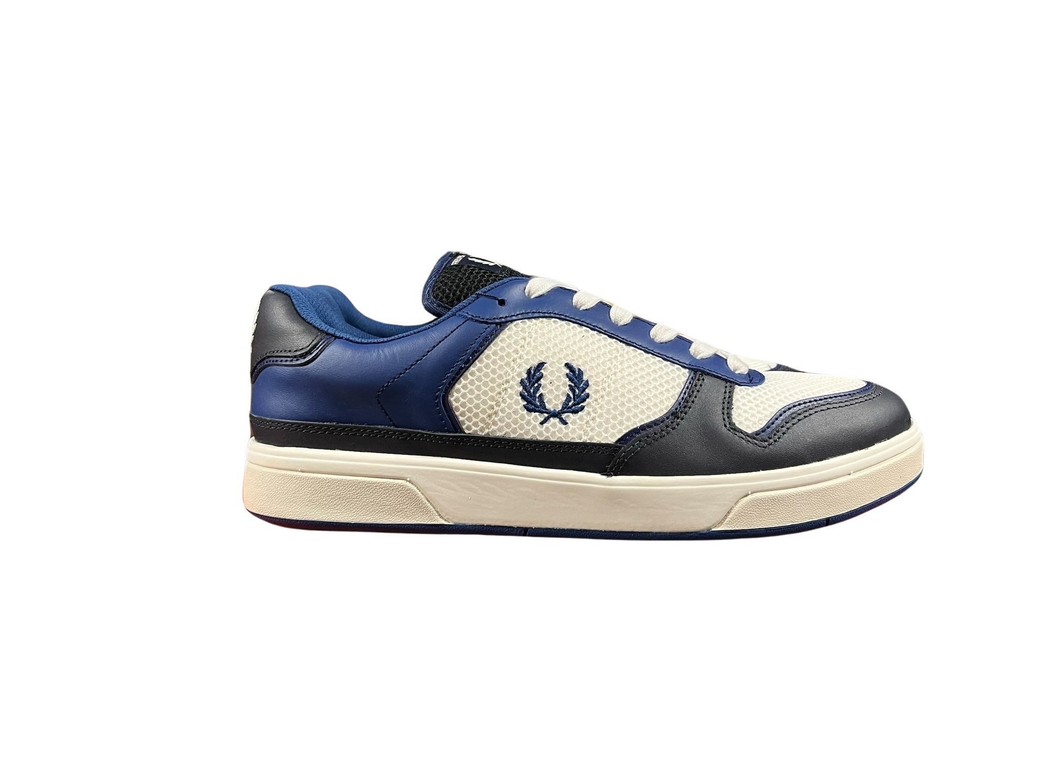 fred perry sneakers leather mesh multicolore