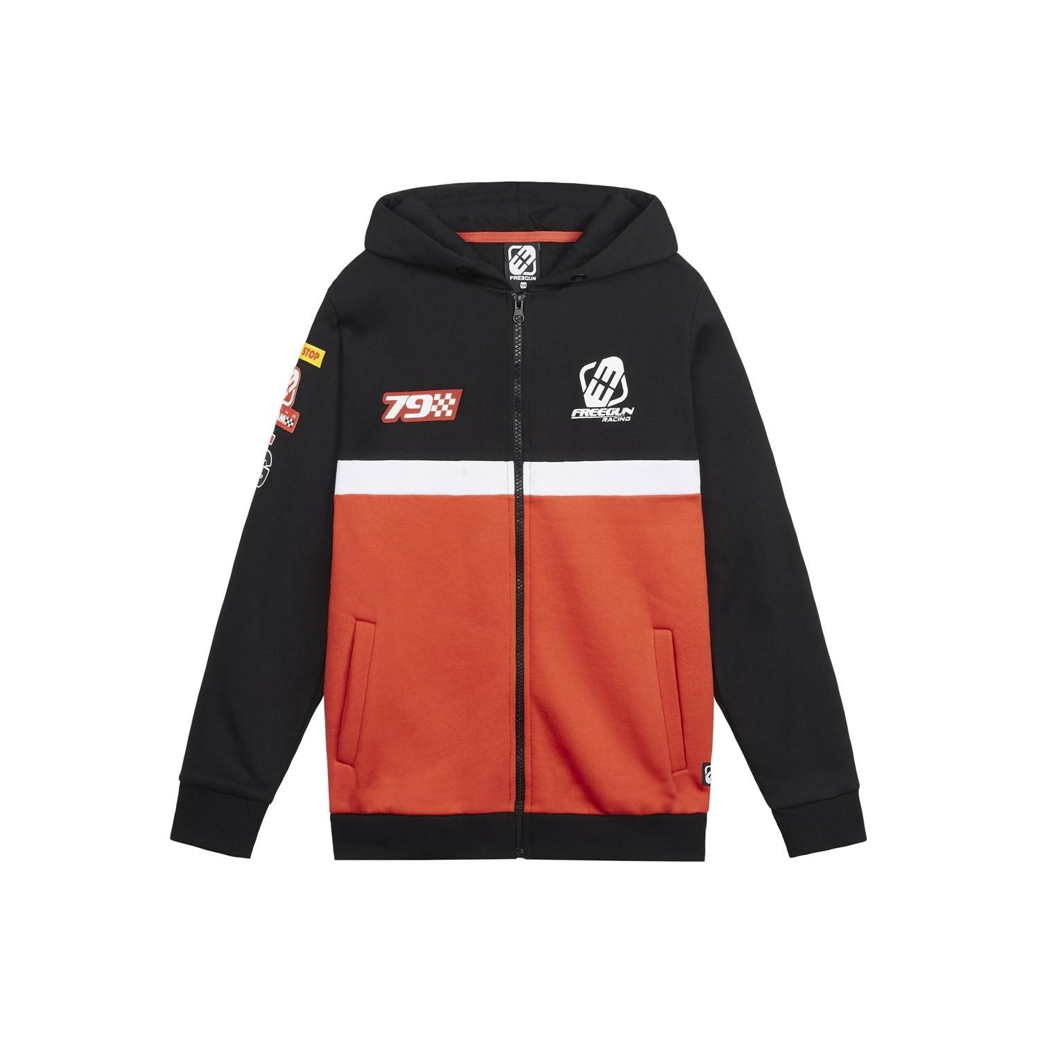 freegun jungen-hoodie mit reiÃŸverschluss racing collection rot uomo