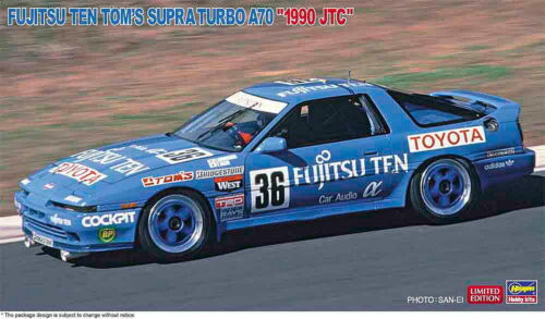 Fujitsu Ten Tom ’s Supra Turbo A70 1990 Jtc 1:24 Kunststoff Model Kit Hasegawa