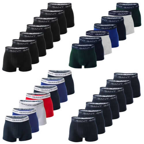 Gant Herren Boxershorts, 7er Pack - Basic Trunks, Cotton Stretch, Logo, Uni