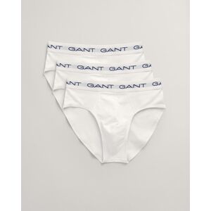 Gant Herren Slips, 3er Pack - Briefs, Logo-bund, Cotton Stretch, Einfarbig