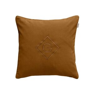 Gant Home Kissenhülle Velvet G Cushion Samt Suede Brown (50x50cm)