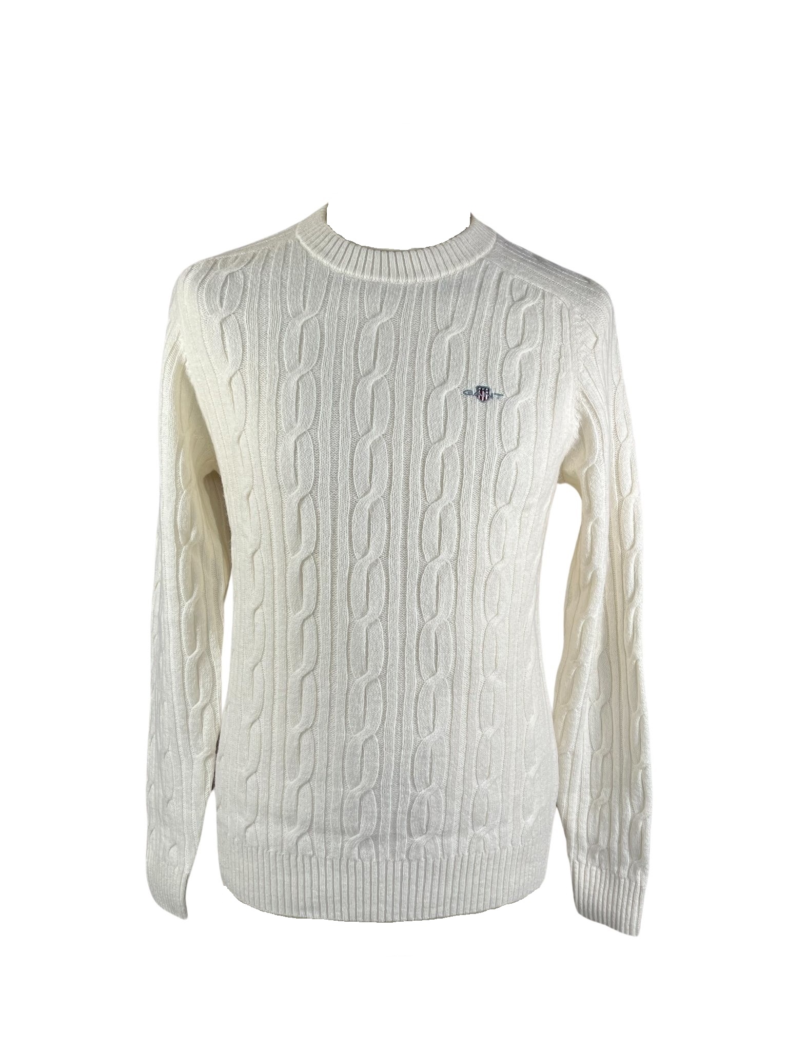 gant pullover lambswool cable beige
