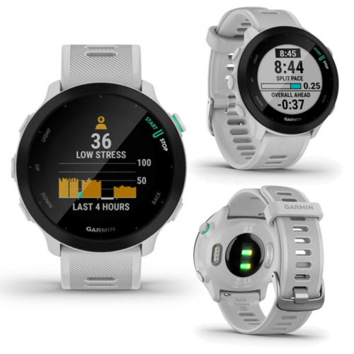 Garmin Forerunner 55 White Smart Gps Running Swimming Cycling Multi Sports Watch