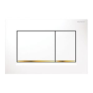 Geberit Sigma30 Betätigungsplatte 2-mengen-spülung Platte Weiß/gold 115883kk1