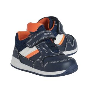 Geox - Klett-sneaker Rishon Baby In Navy/fluon Orange, Gr.21