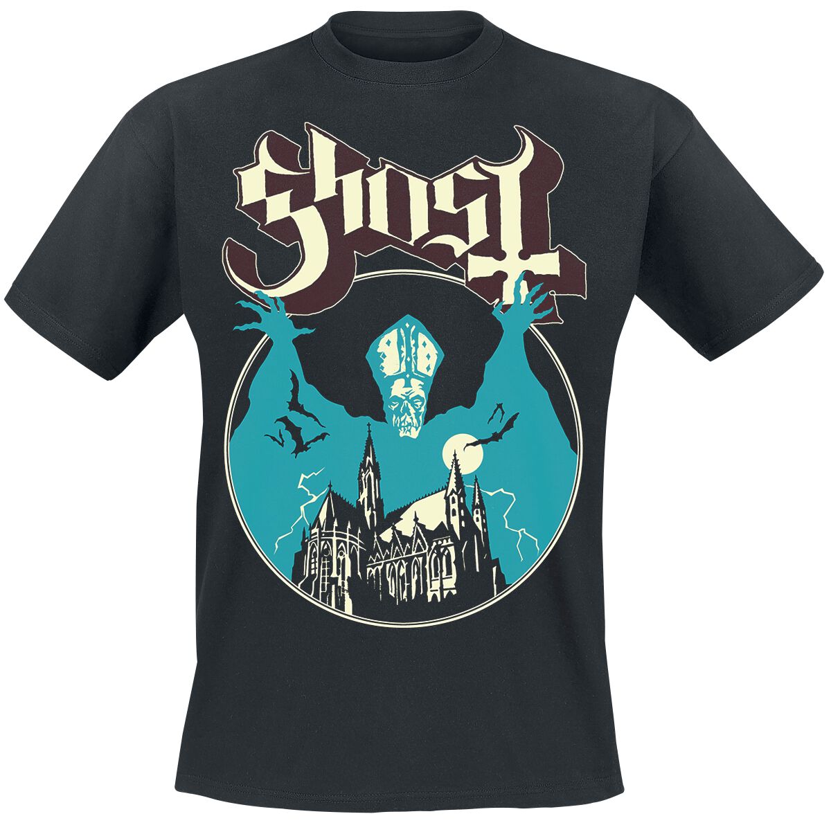 ghost t-shirt - opus - s bis xxl - fÃ¼r mÃ¤nner - grÃ¶ÃŸe l - - lizenziertes merchandise! schwarz