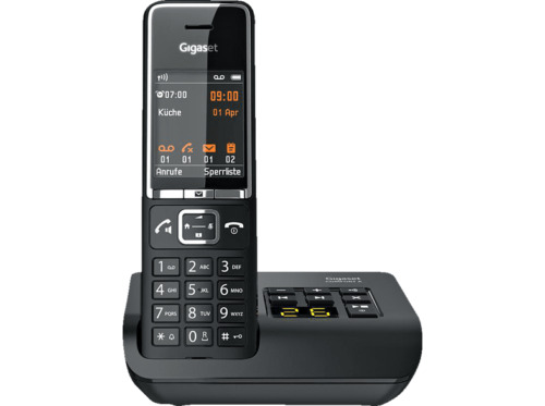 Gigaset Comfort 550a Schnurlostelefon Anrufbeantworter Headset-anschluss Schwarz