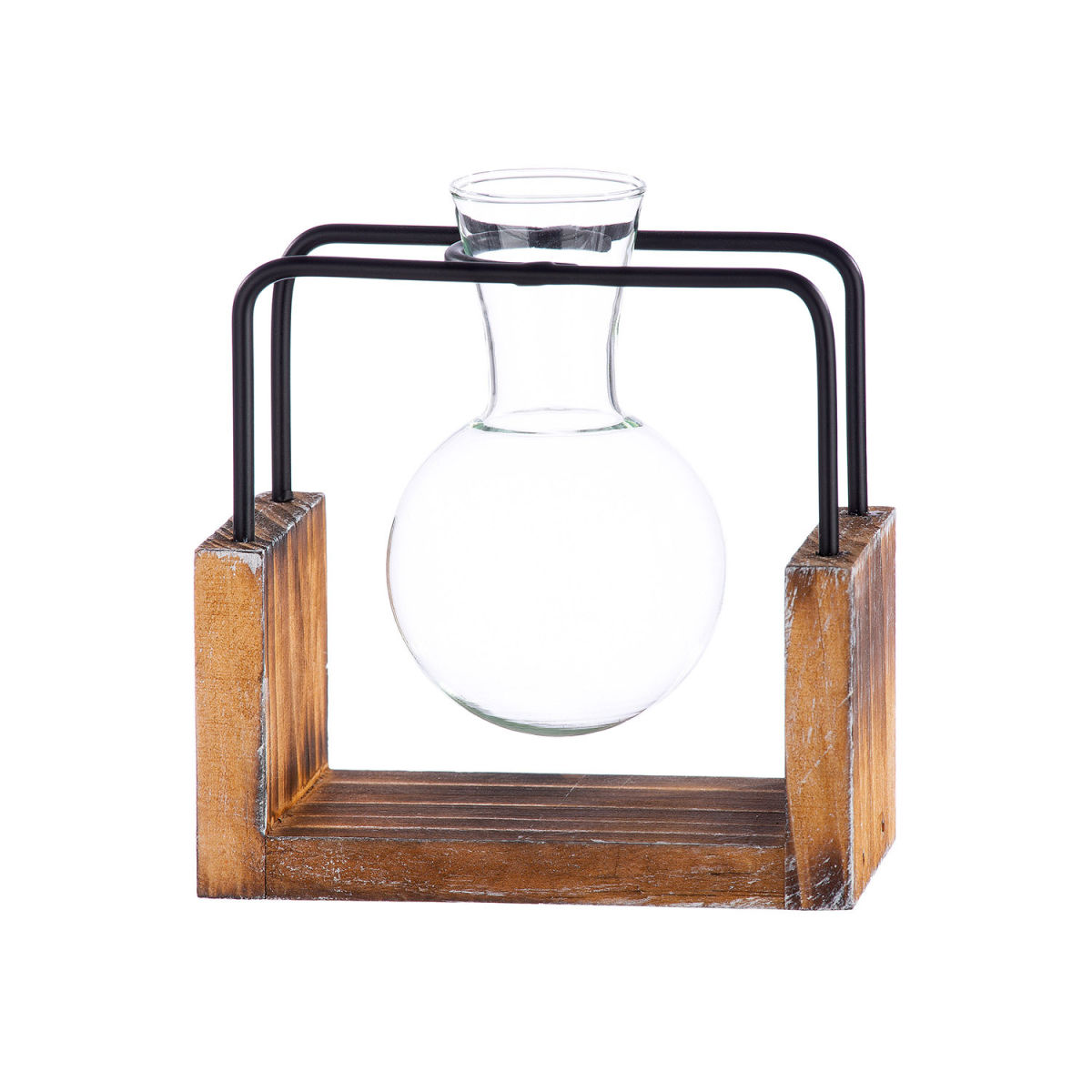 gilde hÃ¤nge-vase mit reagenzglas bauchig piston; 9.5x10.5 cm (bxh); /schwarz; 4 stÃ¼ck / packung natur
