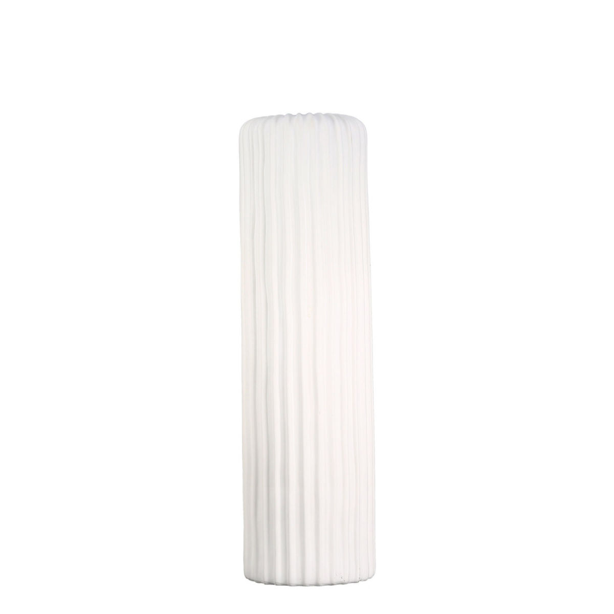 Gilde Vase Fjord - Weiß - H. 76cm X D. 19cm