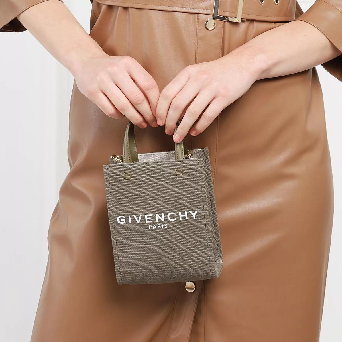 givenchy crossbody bags - mini g tote vertical shopping bag in canvas - gr. unisize - in - fÃ¼r damen grÃ¼n donna