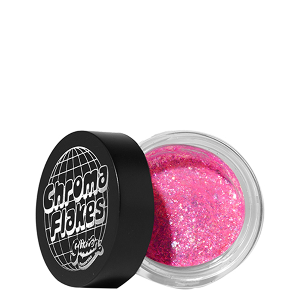 glisten cosmetics chroma flakes candy pink