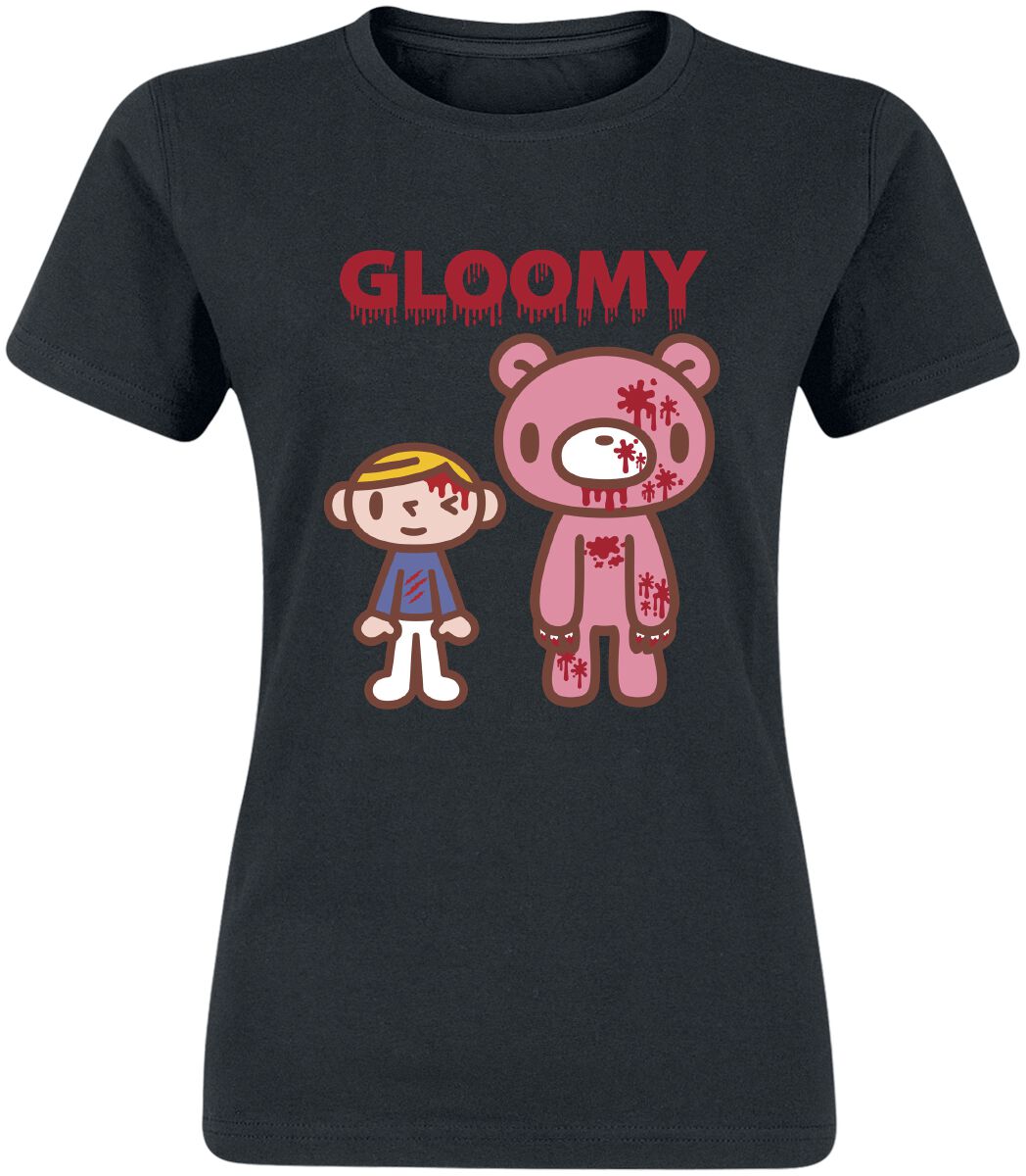 gloomy bear t-shirt - bear & friend - s bis xxl - fÃ¼r damen - grÃ¶ÃŸe l - - lizenzierter fanartikel schwarz donna
