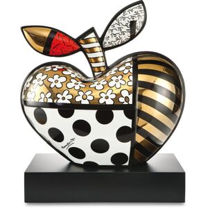 Goebel Skulptur Romero Britto Golden Big Apple Pop Art Dekofigur Porzellan 40 Cm