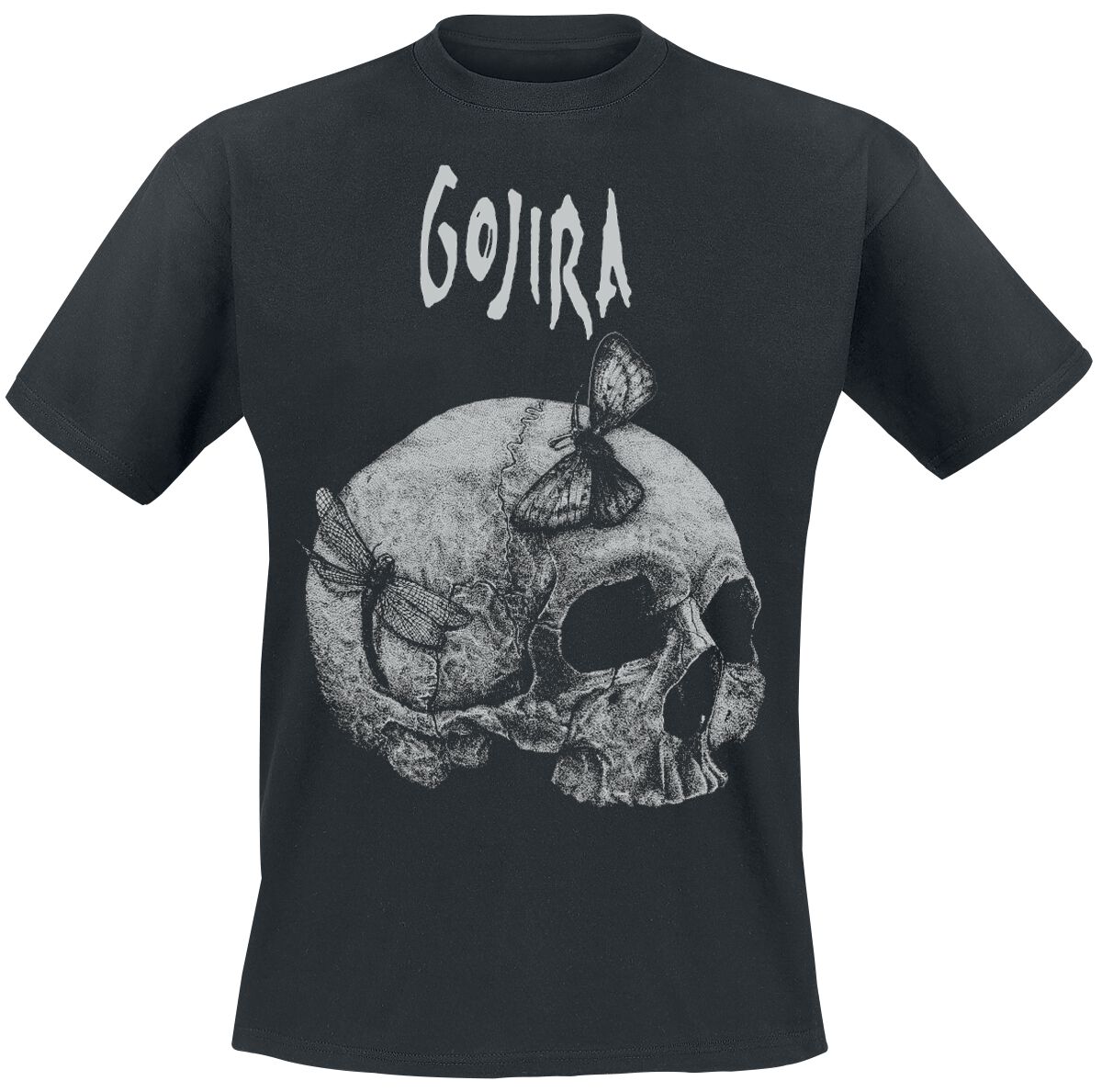 gojira t-shirt - moth skull - s bis xxl - fÃ¼r mÃ¤nner - grÃ¶ÃŸe s - - lizenziertes merchandise! schwarz