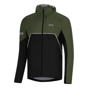 Gore Wear R7 Partial Gtx Infinium Hooded Jacket Herren Black Utility Green Jacke