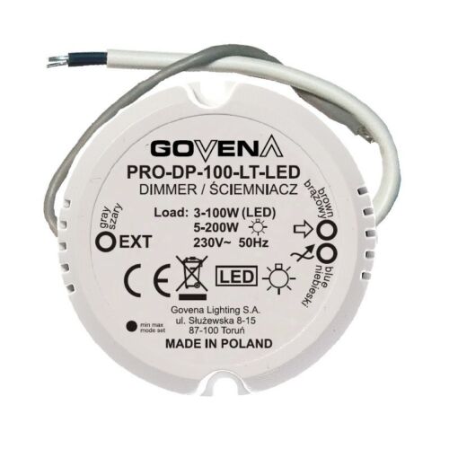 govena lighting pro-dp-100-lt-led universal-dimmer geeignet fÃ¼r leuchtmittel: led-lampe, halogenlam
