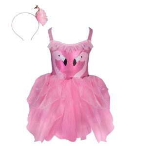 Great Pretenders Kostüm - Fancy Flamingo - Pink M. Glitzer - Great Pretenders - 5-6 Jahre (110-116) - Kostüme