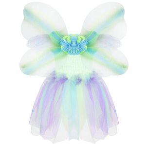 Great Pretenders Kostüm - Schmetterlingsfee - Grün/blau - Great Pretenders - 5-6 Jahre (110-116) - Kostüme