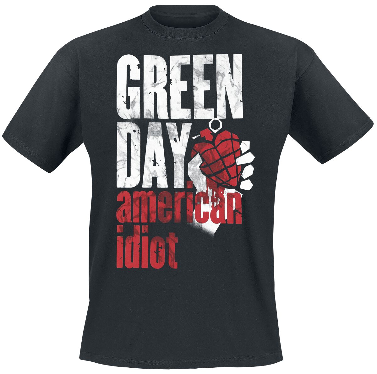 green day t-shirt - smoke screen - s bis xl - fÃ¼r mÃ¤nner - grÃ¶ÃŸe l - - lizenziertes merchandise! schwarz