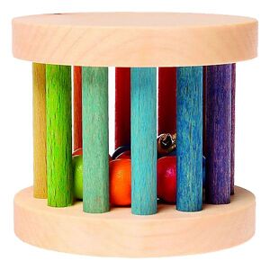 Grimms Holzspielzeug - Mini Rassel - Mehrfarbig - Grimms - One Size - Spielzeug