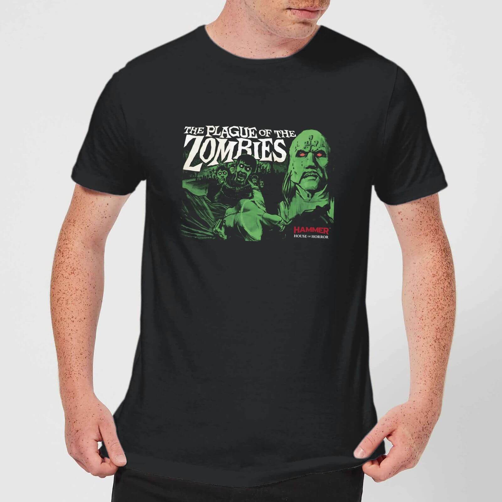 hammer horror plague of the zombies mens t-shirt - black - 4xl schwarz