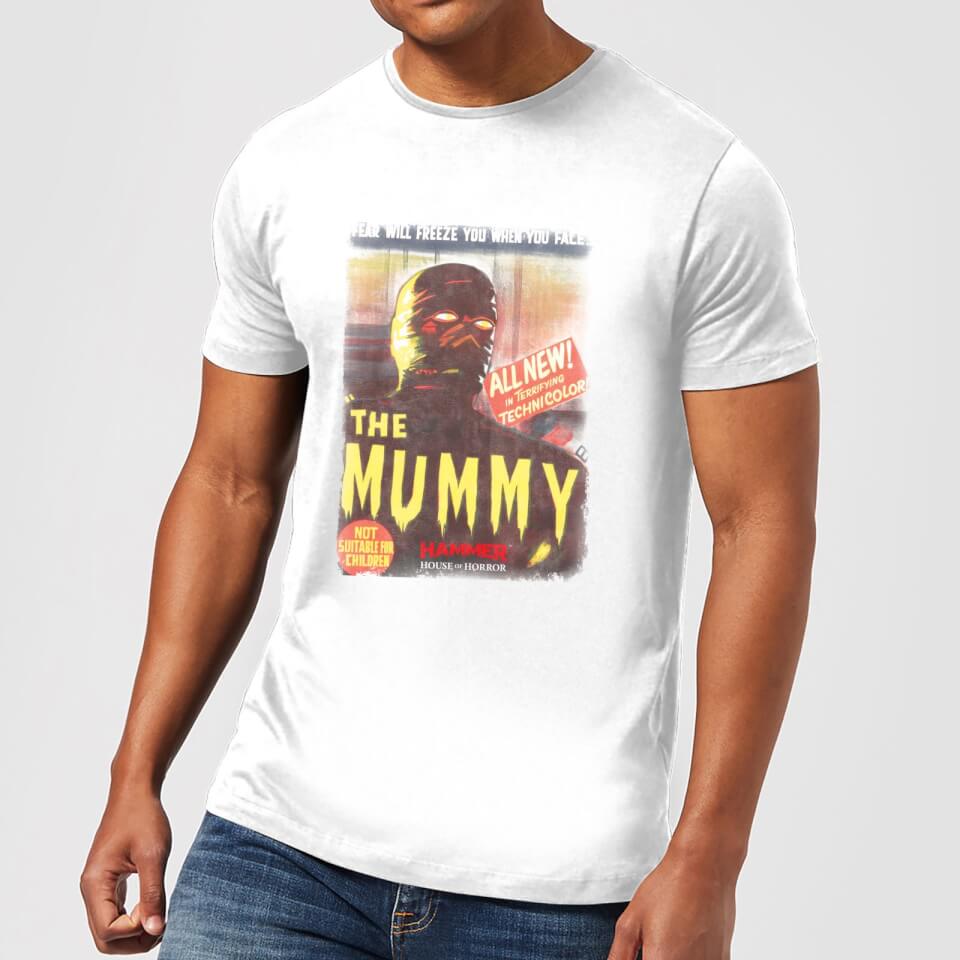 hammer horror the mummy mens t-shirt - white - l weiÃŸ