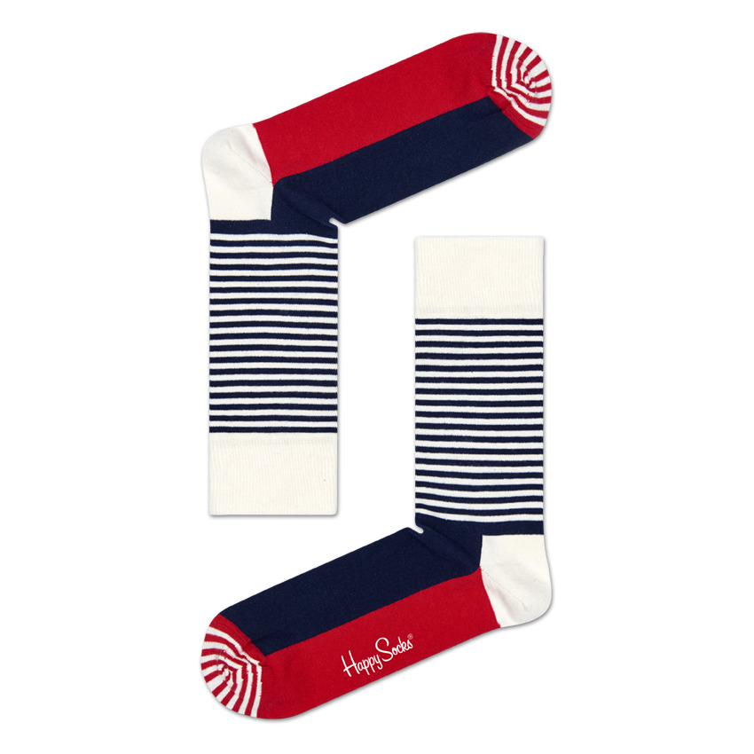 happy socks socken half stripe multicolore