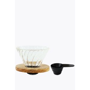 Hario Glass Coffee Dripper V60 02 Olive Wood