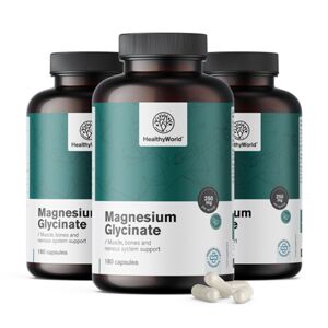 Healthyworld® 3x Magnesiumglycinat 250 Mg, Zusammen 540 Kapseln