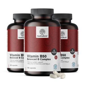 Healthyworld® 3x Vitamin B50 Komplex, Zusammen 540 Kapseln