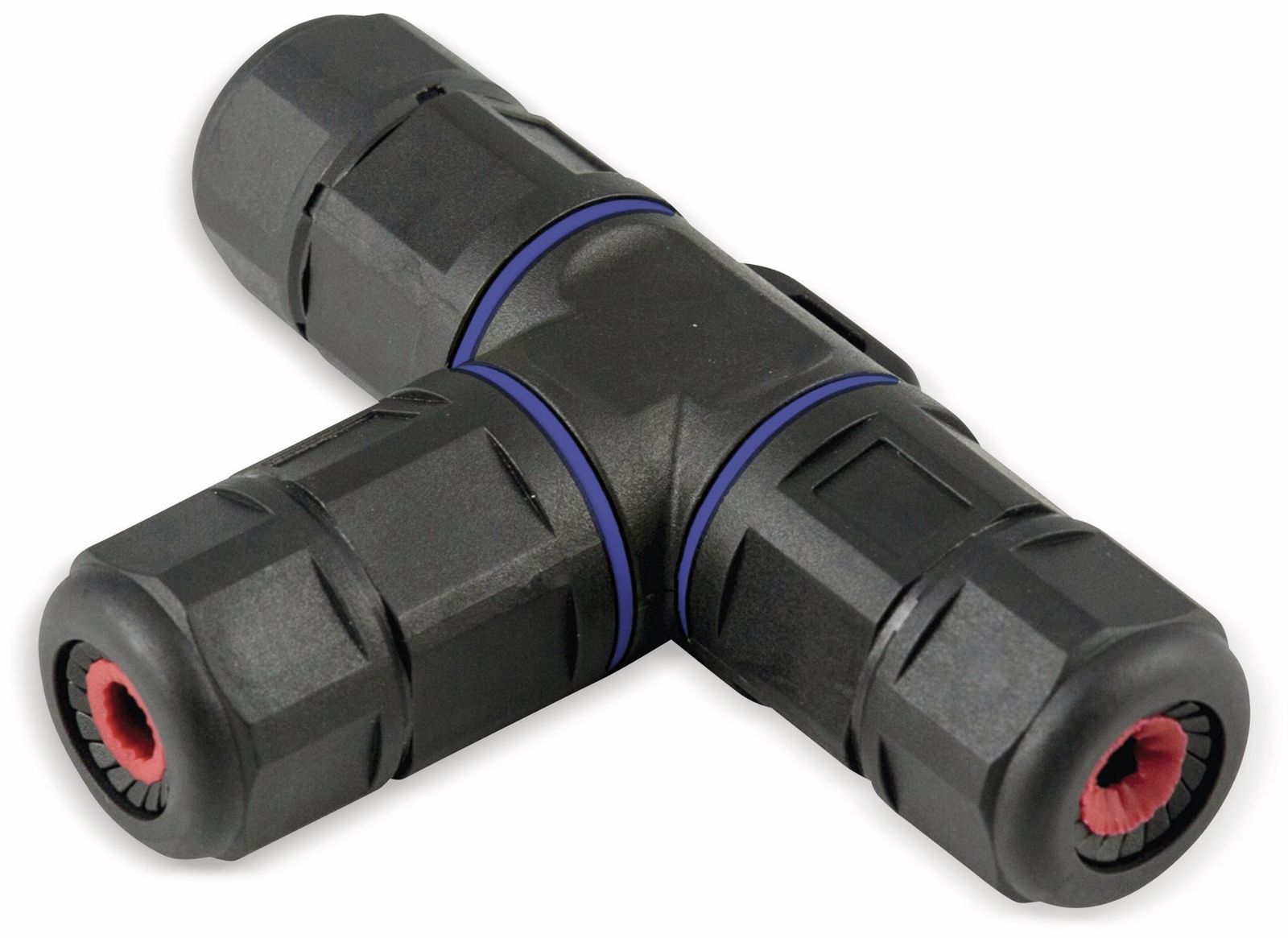 heitronic t-kabelverbinder 3-polig, ip68 schwarz