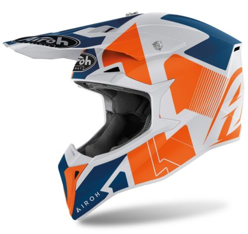 Helm Moto-cross Airoh Wraap Raze Orange Blickdicht