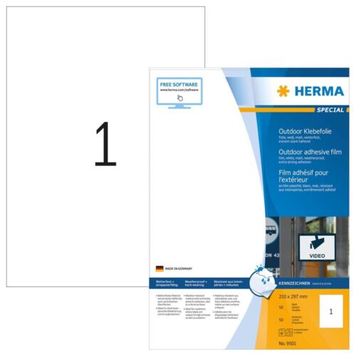 Herma Outdoor Etikett Din A4 Weiß 50 St./pack.