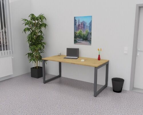 Hjh Office Pro Rego 16 G Schreibtisch - 160 X 80 Höhenverstellbar Asteiche/graphit