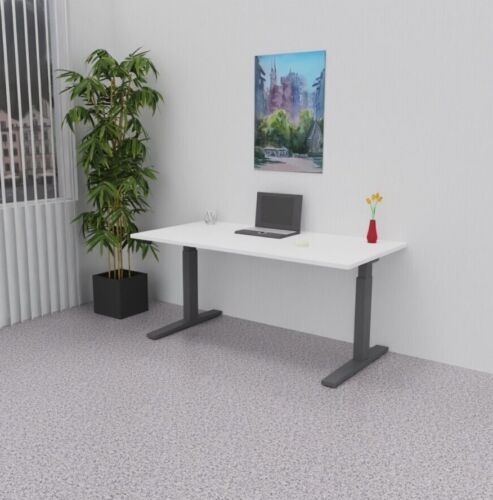 Hjh Office Pro Xmka 16 G Schreibtisch - Weiß 160 X 80 Elektrisch Höhenverstellbar