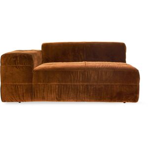 Hk Living Brut Modul-sofa Linkes Eckelement - Caramel - 154x101x69 Cm