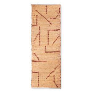 Hk Living Hand Woven Cotton Teppichläufer - Peach-mocha - 70x200 Cm