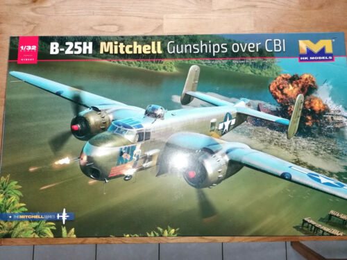 Hk Models Hkm01e037 - 1/32 B-25h Mitchell Gunship Over Cbi - Neu