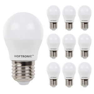 Hoftronic™ 10x E27 Led-glühbirne - 4,8 Watt 470 Lumen - 6500k Tageslichtweißes Licht - Große Fassung - Ersetzt 40 Watt - G45 Form