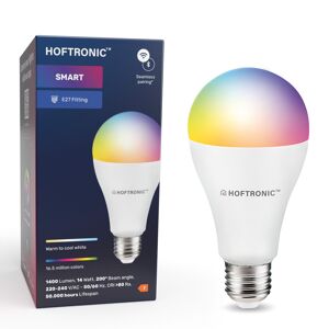 Hoftronic Smart Smart Lampe E27 Rgbww Wifi & Bluetooth 14 Watt 1400lm Dimmbar & Steuerbar Via App