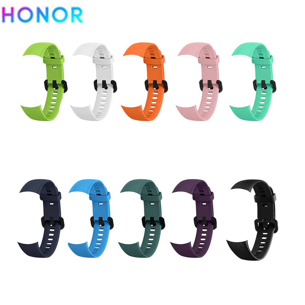 honor electronics honor smartwatch band 5 ersatz-silikagel-armband, zubehÃ¶r, uhrengÃ¼rtel, damen und herren schwarz/blau donna
