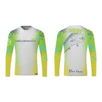 Hotspot Design T-shirt Ocean Performance Ls - Dorado, Weiß-gelb, Funktionsshirt