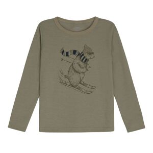 Hust And Claire Bluse - Wolle/bambus - Abba - Khaki M. Print - Hust And Claire - 2 Jahre (92) - Blusen